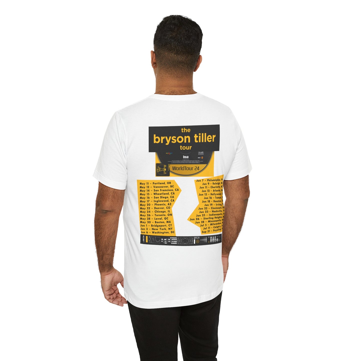 Bryson Tiller 2024 Tour (Double Sided With Dates) Unisex Shirt