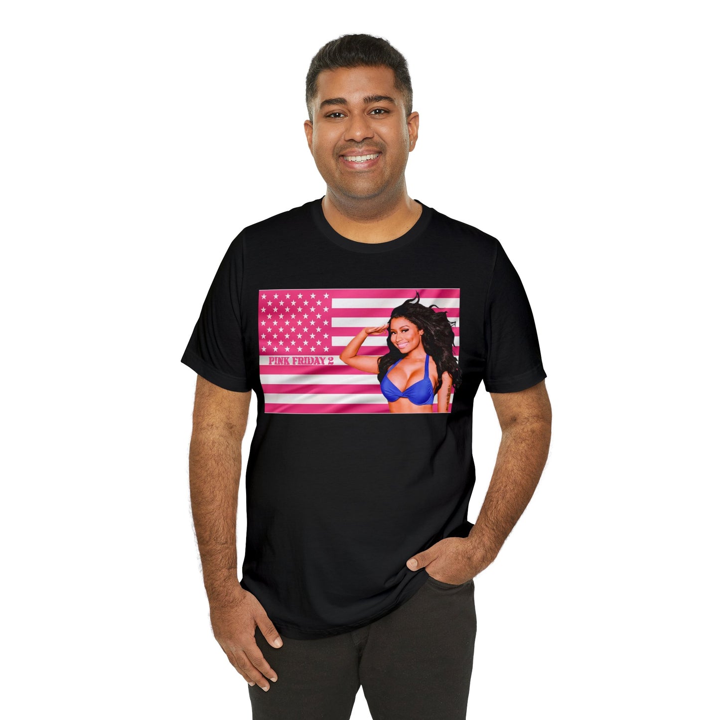 Pink Friday 2 Flag (Nicki Minaj) Unisex Jersey Short Sleeve Tee