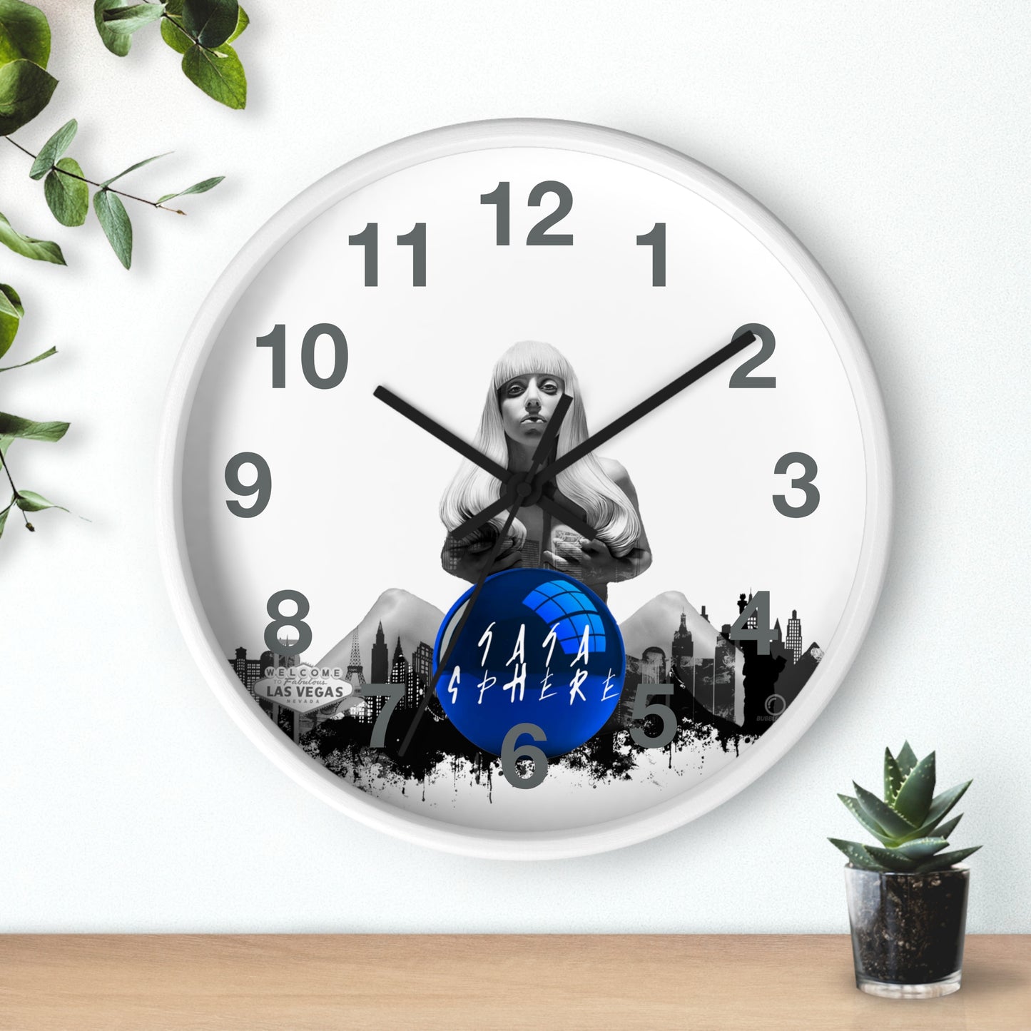 Lady Gaga Sphere Wall Clock