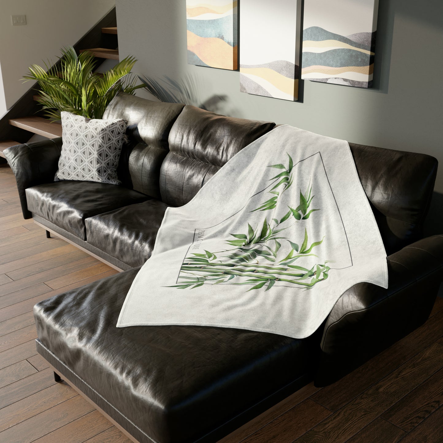 Bamboo Greens Zen Culture Soft Polyester Blanket