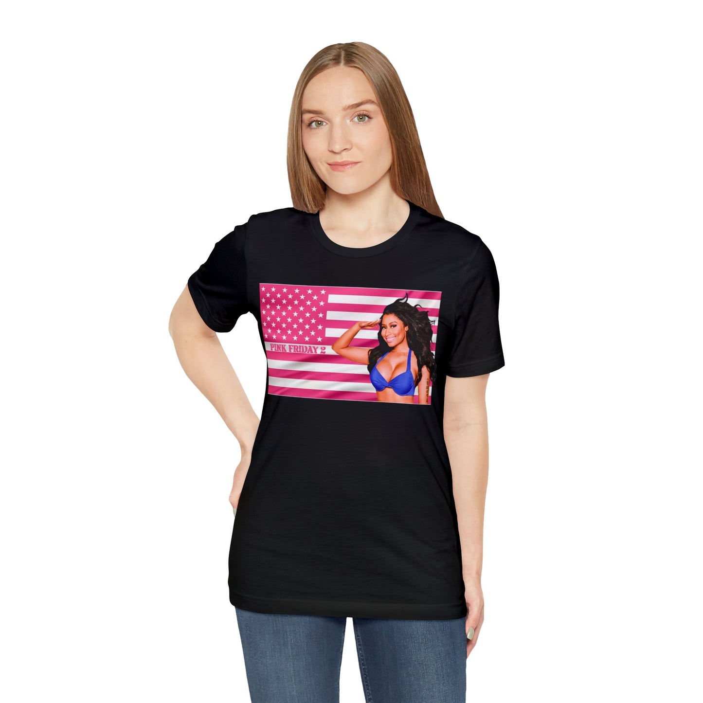 Pink Friday 2 Flag (Nicki Minaj) Unisex Jersey Short Sleeve Tee