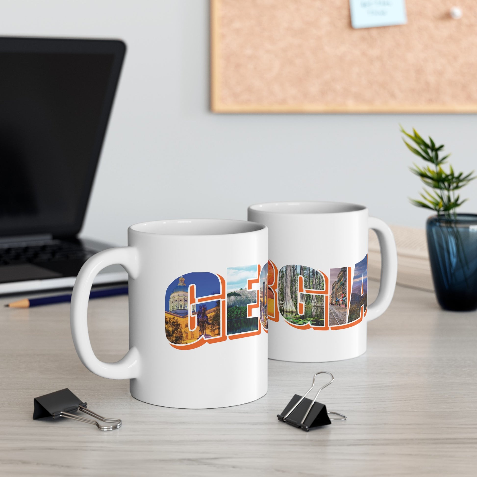 Georgia State Collage Ceramic Mug, (11oz, 15oz)