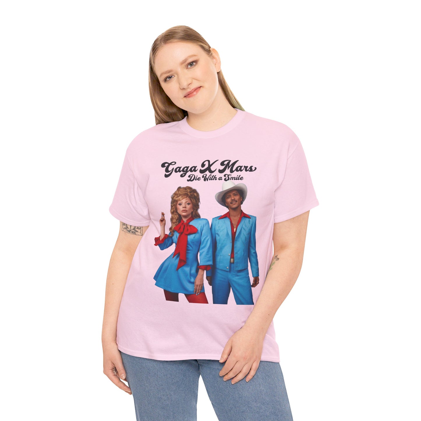 Lady Gaga X Bruno Mars (Die With a Smile) 2024 New Song Unisex Shirt