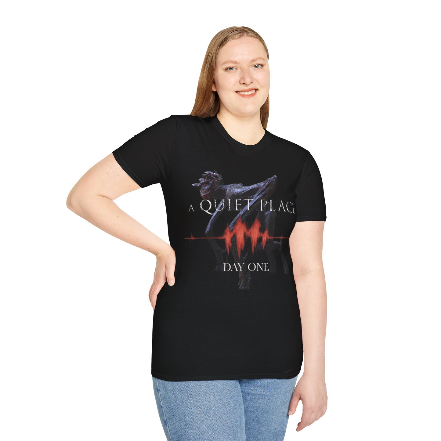 A Quiet Place Day one 2024 movie Unisex Softstyle T-Shirt