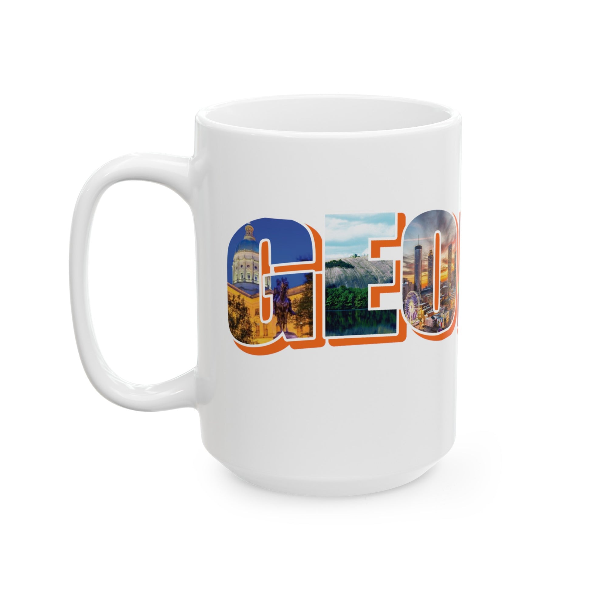 Georgia State Collage Ceramic Mug, (11oz, 15oz)