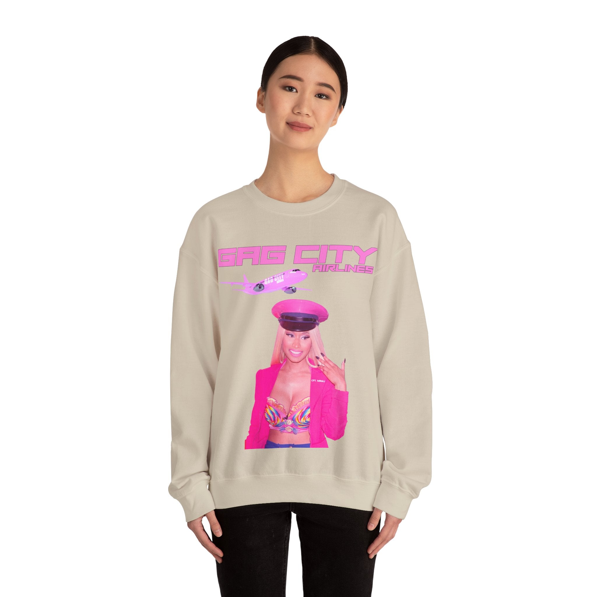 GAG CITY Airlines Nicki Minaj Pink Friday 2 Tour Sweatshirt BUBBLE POPS