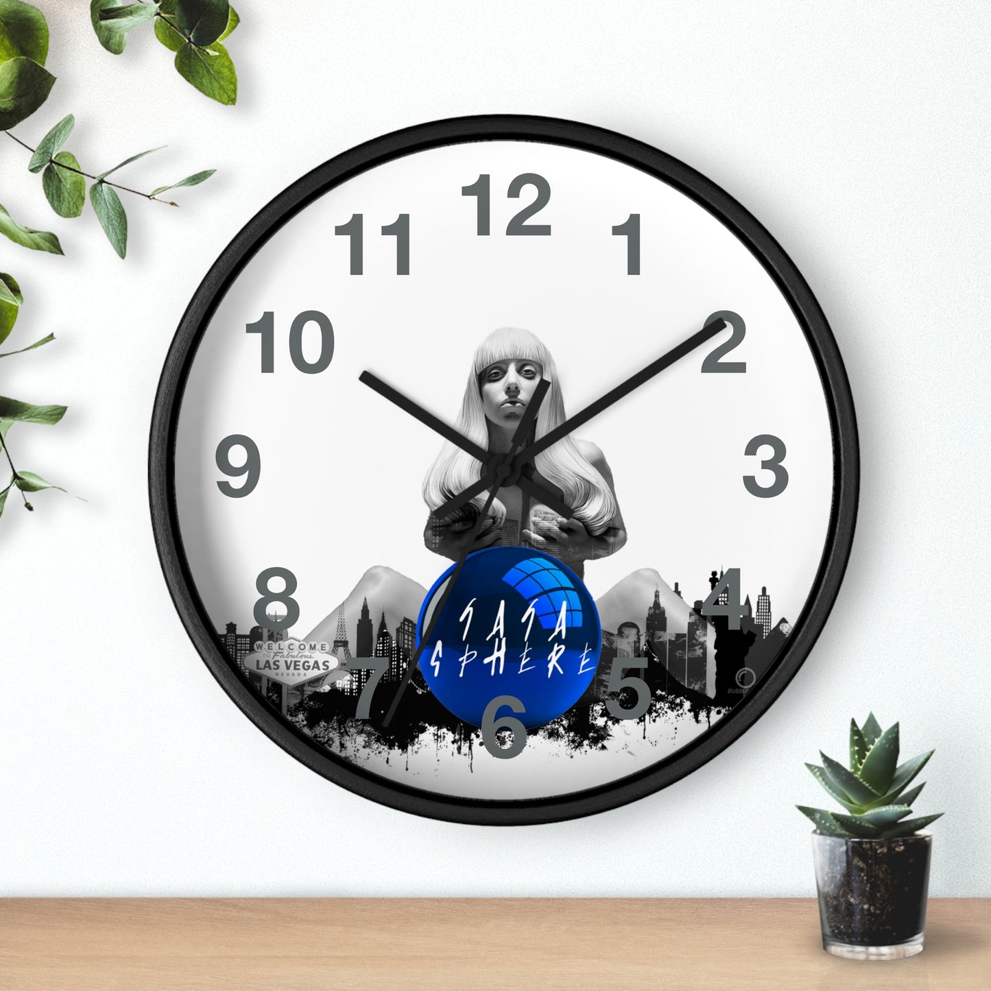 Lady Gaga Sphere Wall Clock