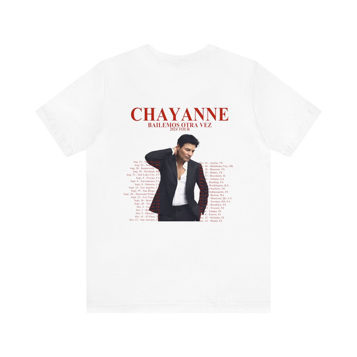 Chayanne "Bailemos Otra Vez" 2024 Tour Shirt