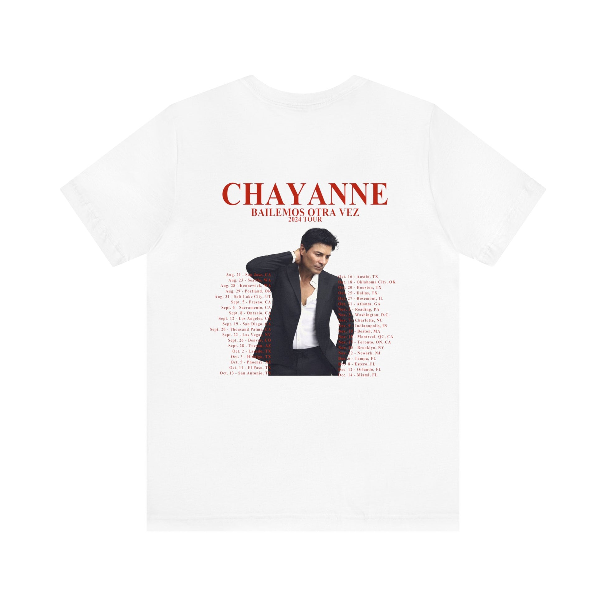 Chayanne "Bailemos Otra Vez" 2024 Tour Shirt