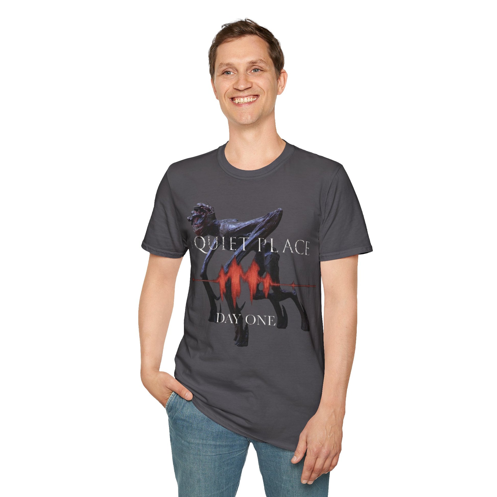 A Quiet Place Day one 2024 movie Unisex Softstyle T-Shirt