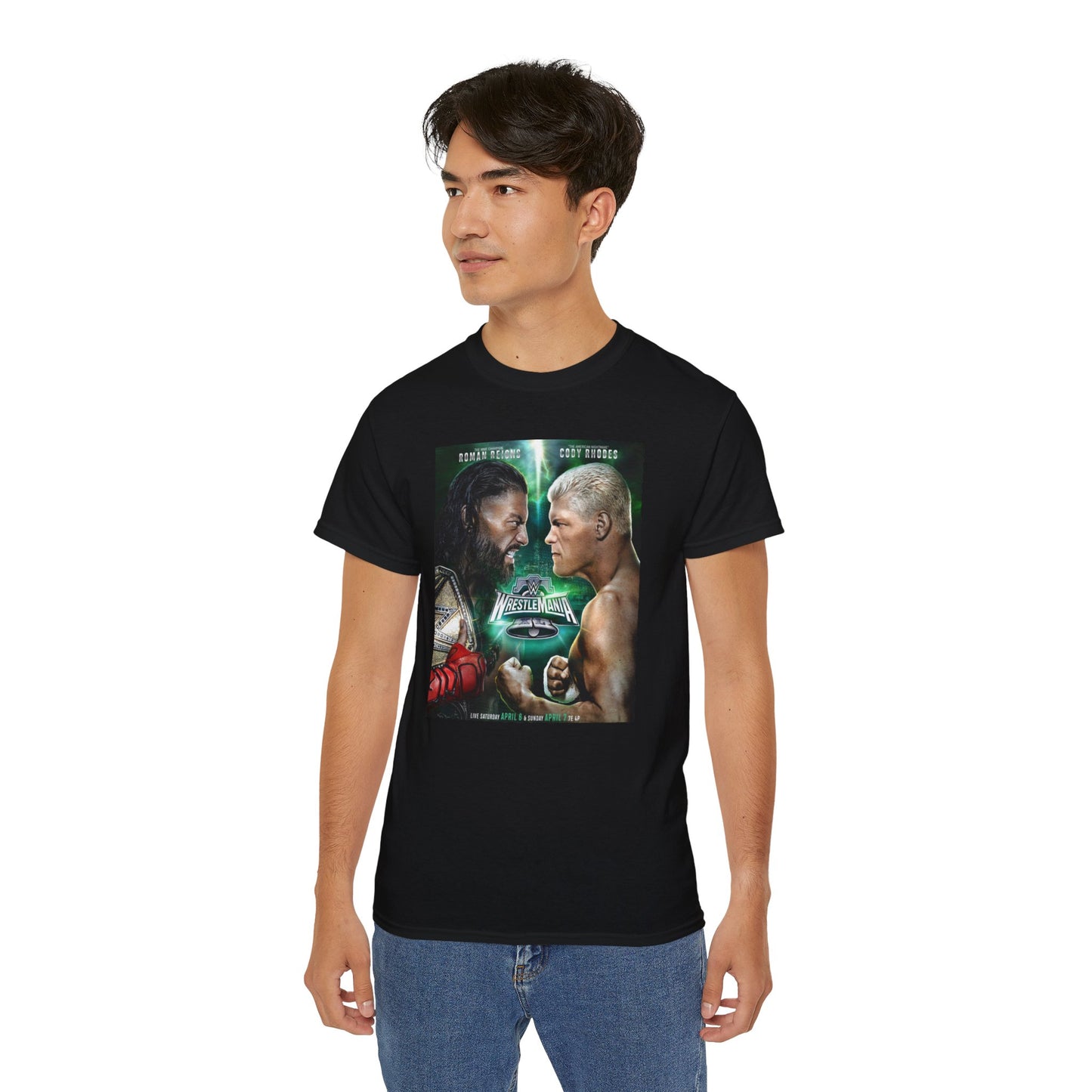 Wrestlemania 40 Cody Rhodes vs Roman Reigns collage Unisex Tee