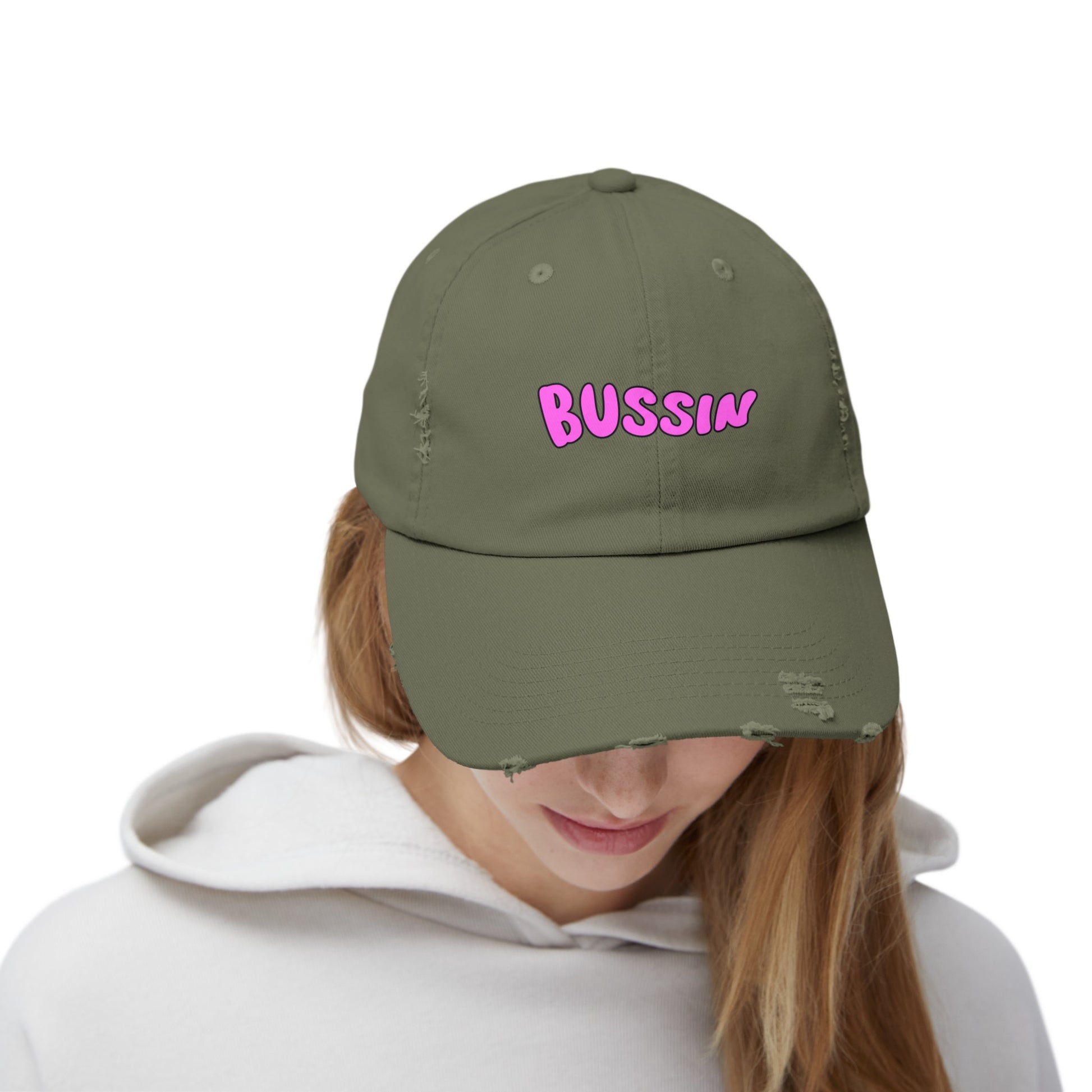 Bussin Unisex Distressed Cap