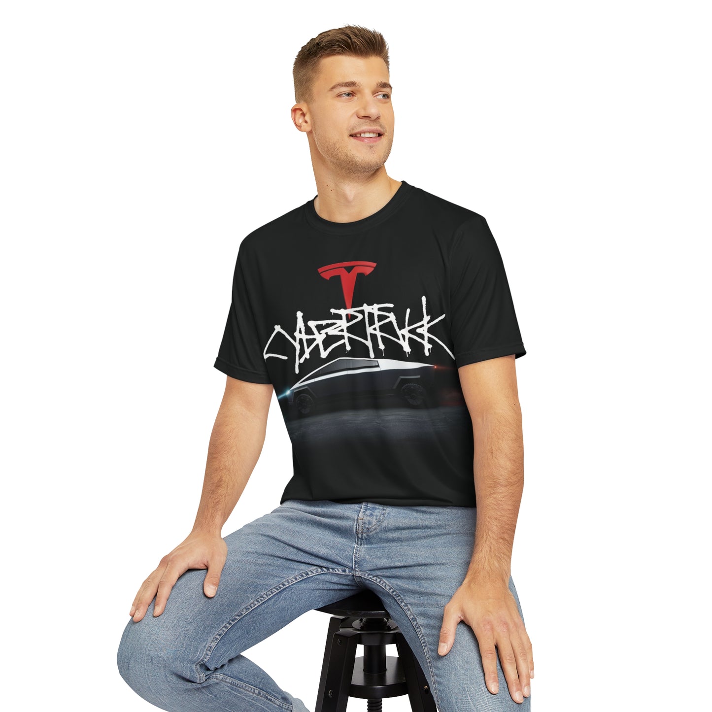 Tesla Cybertruck graphic Men's Polyester Tee