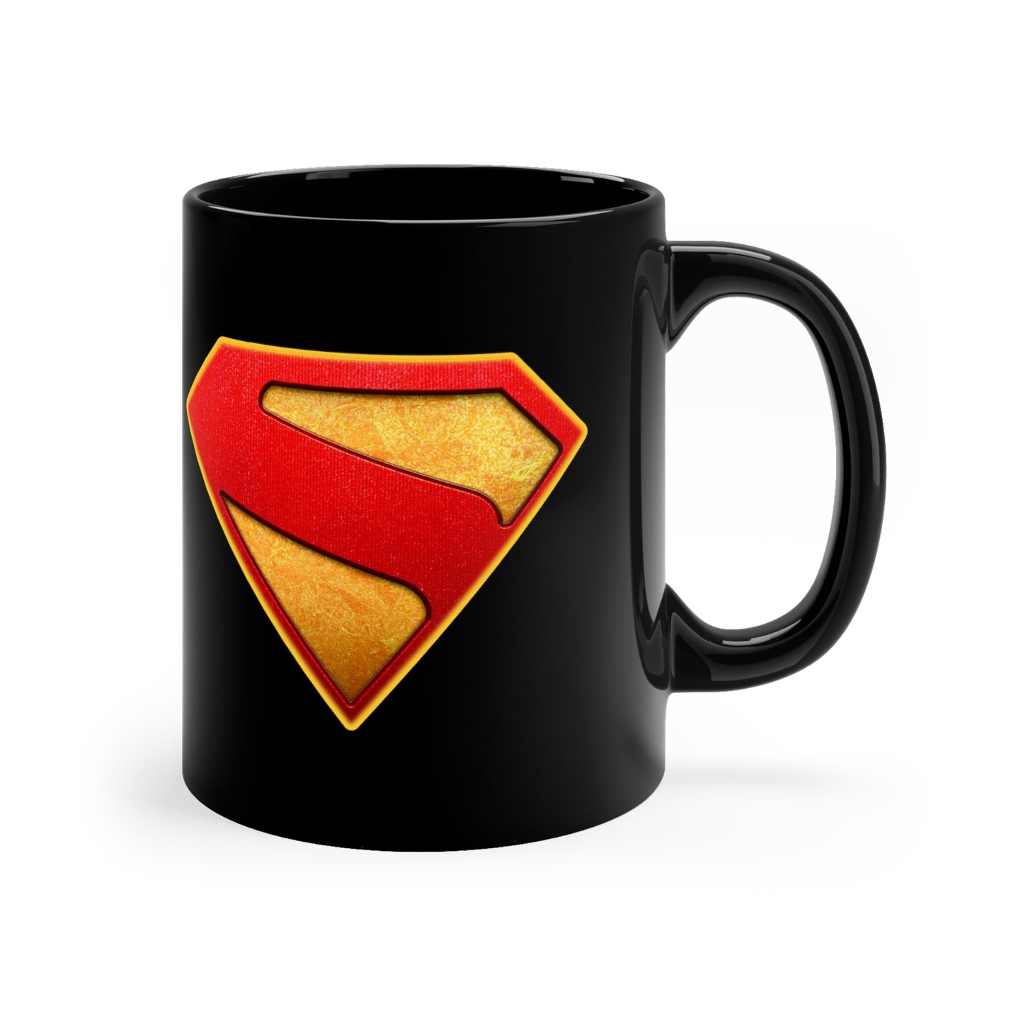 Superman Legacy Inspired (New Logo and Movie 2025) Black Coffee Mug, 11oz