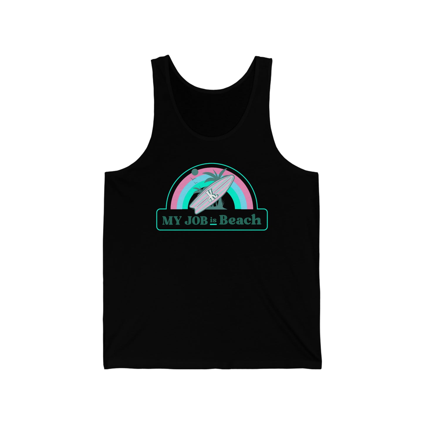 My job is beach Unisex Jersey Tanktop