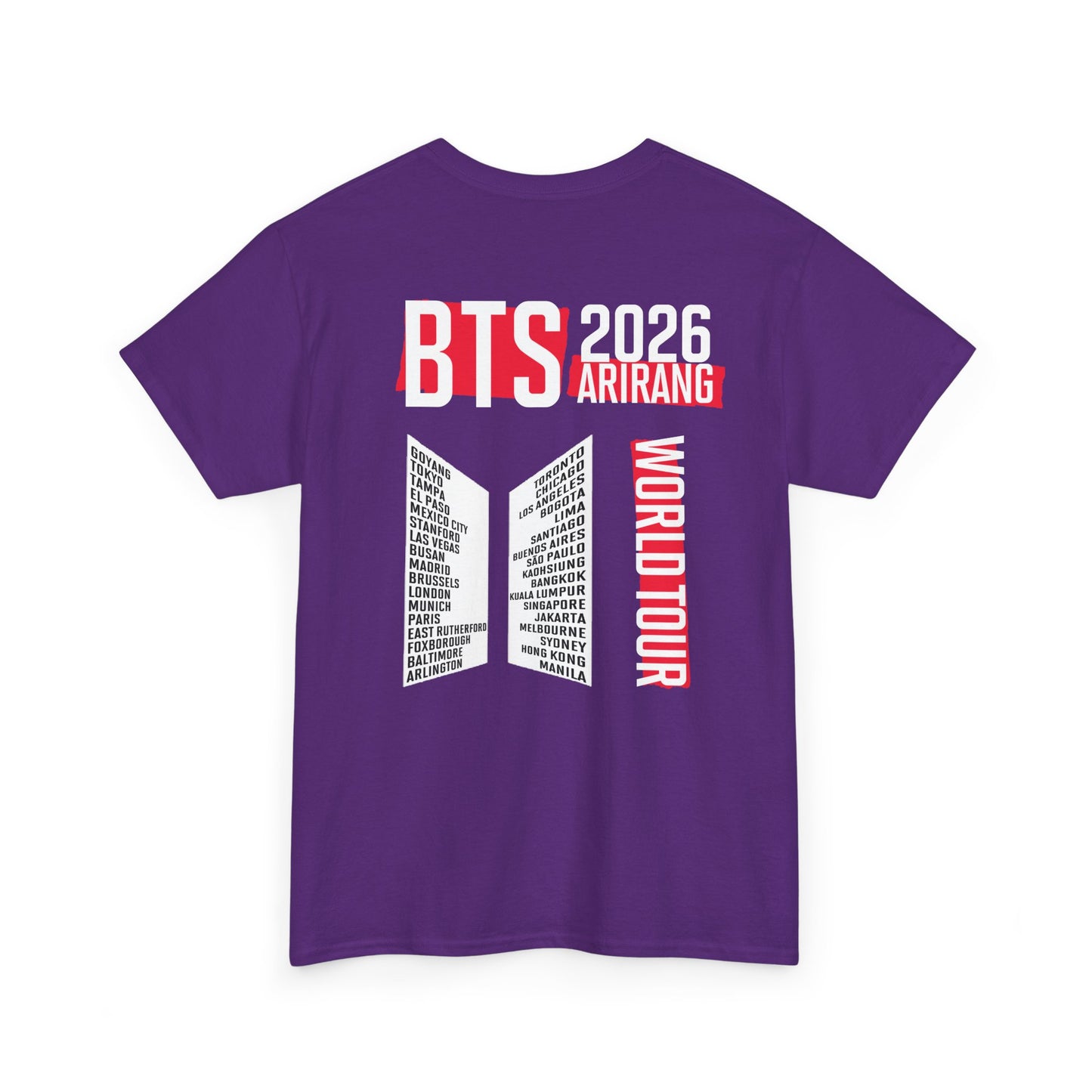 BTS ARIRANG WORLD TOUR 2026 Double Sided Unisex Shirt