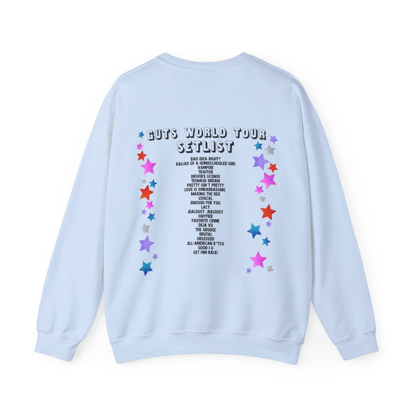 GUTS World Tour 2024 Setlist (Olivia Rodrigo) Sweatshirt