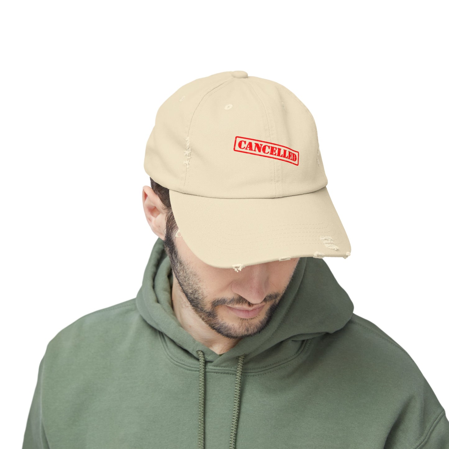 Cancelled (Viral Meme) Unisex Distressed Cap