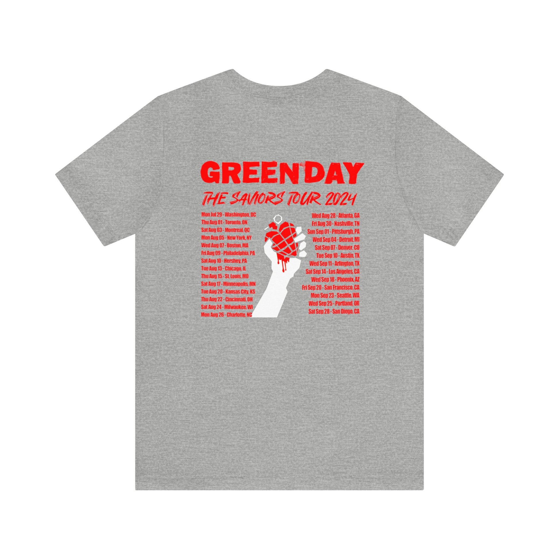 The Saviors Tour 2024 Grenade (Green Day) Unisex Jersey Tee