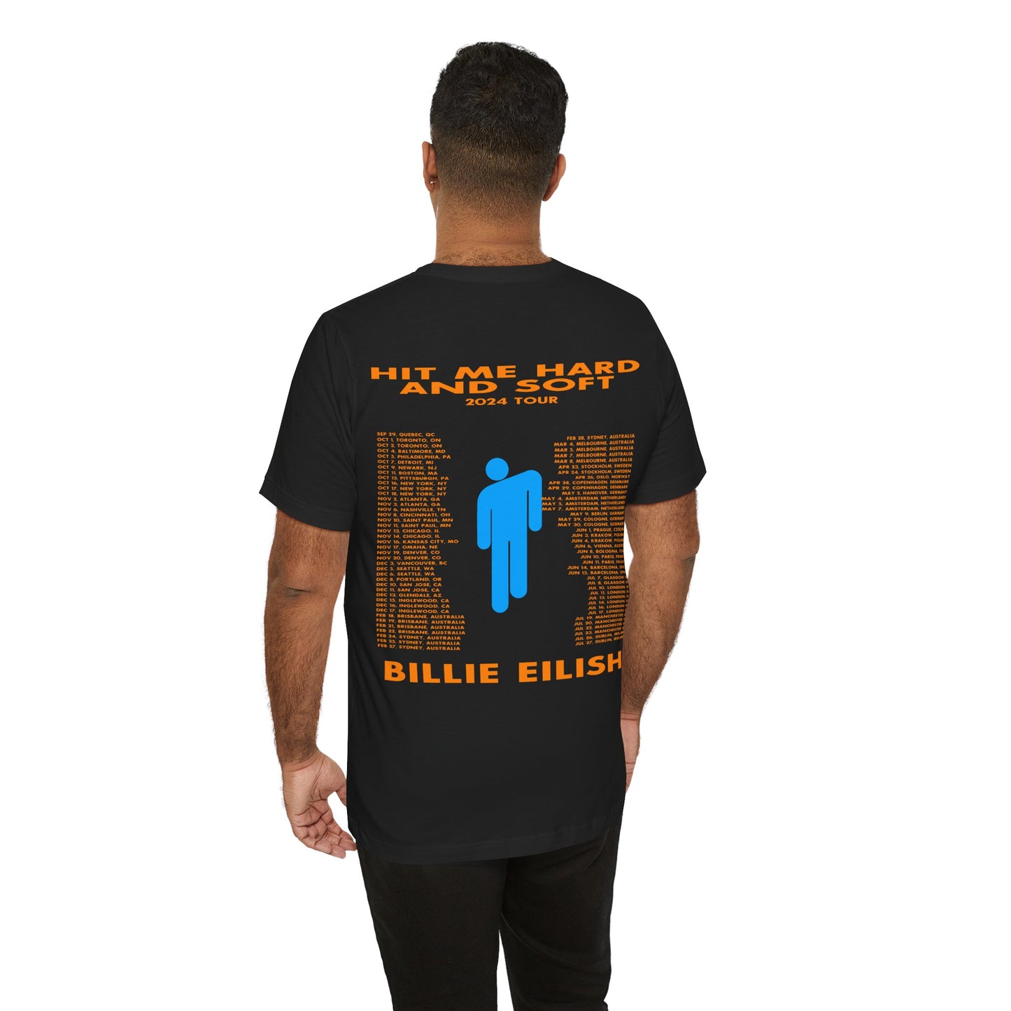 Billie Eilish Hit Me Hard and Soft 2024 Tour Double Sided Unisex Jersey Short Sleeve Tee