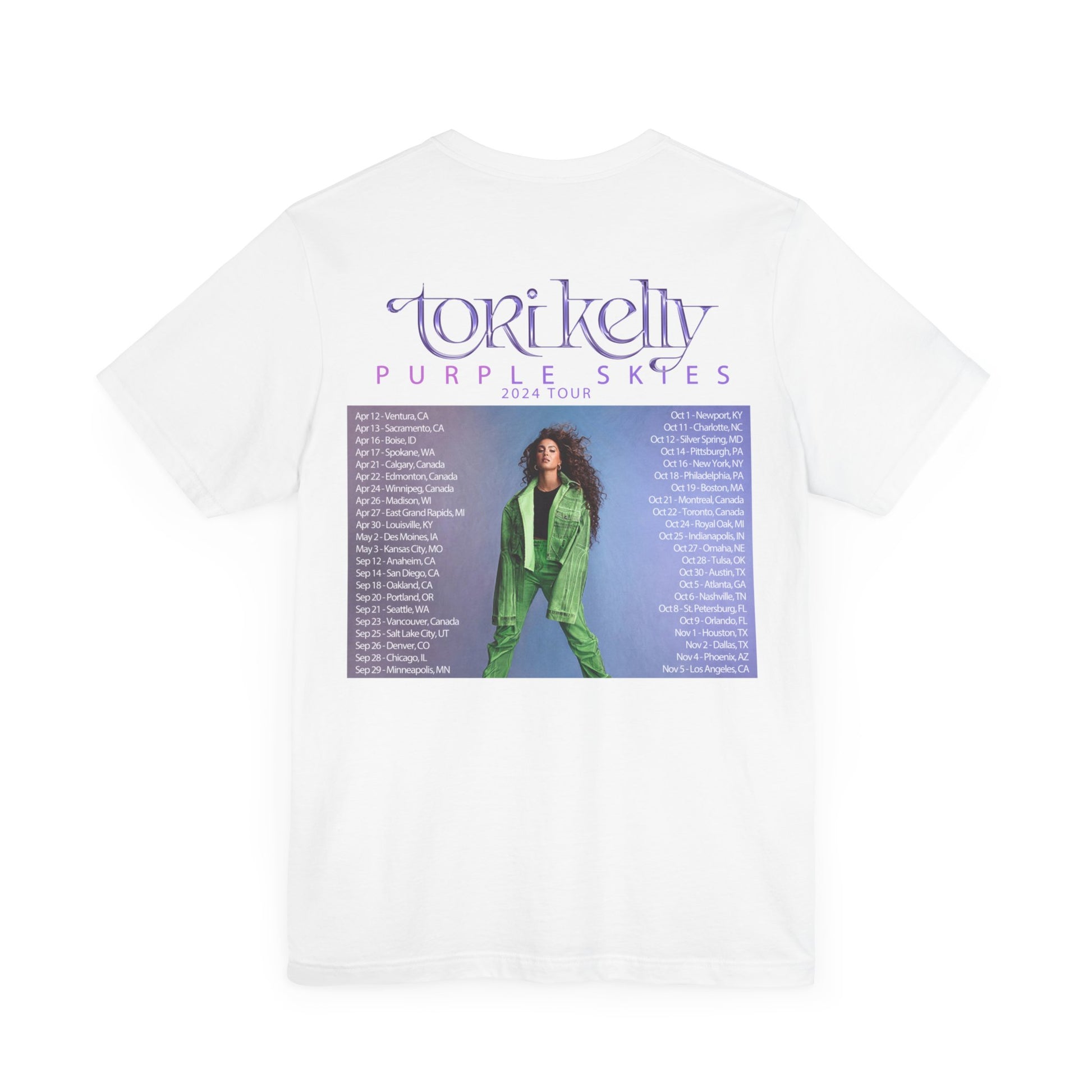 Tori Kelly Purple Skies 2024 Tour Unisex Shirt