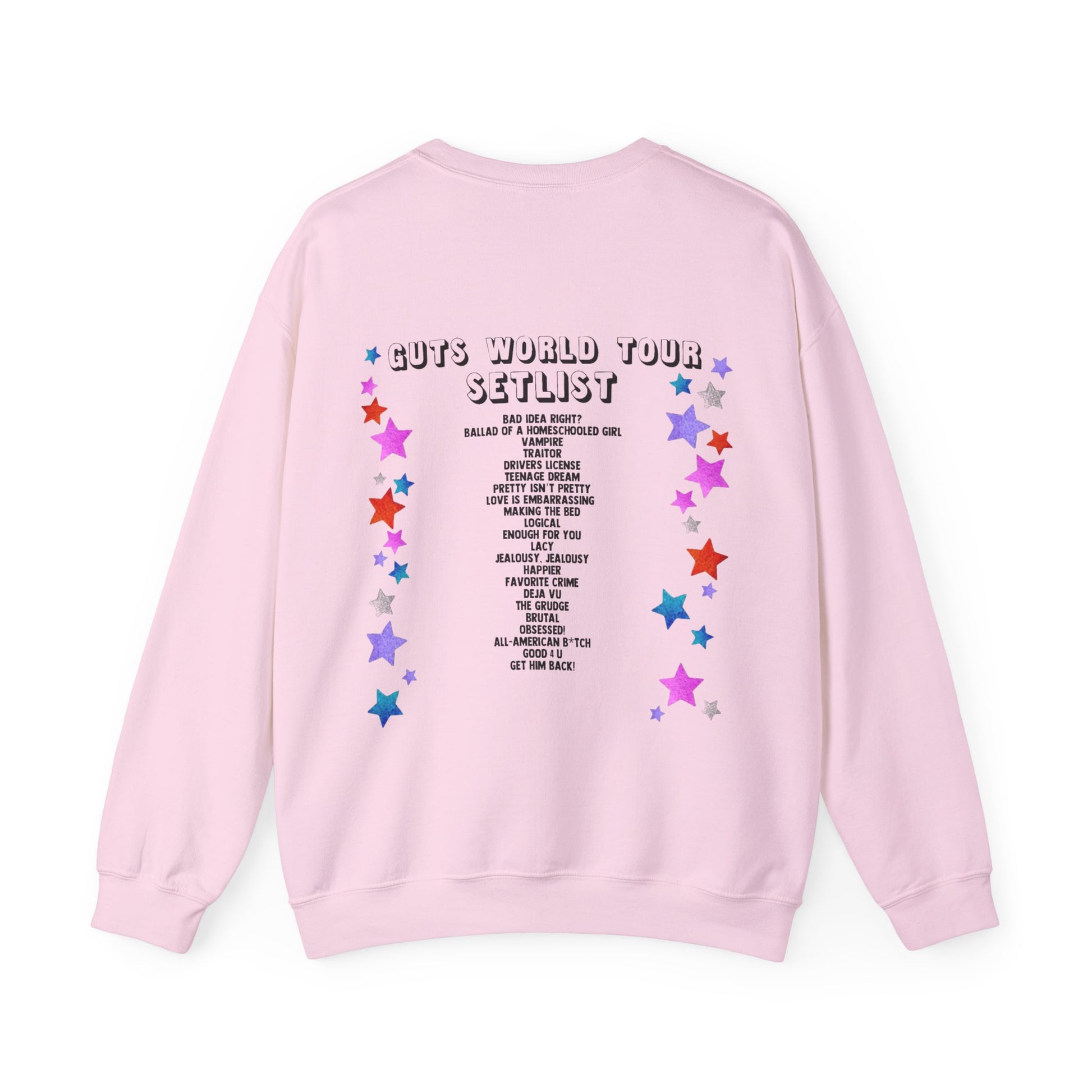 GUTS World Tour 2024 Setlist (Olivia Rodrigo) Sweatshirt