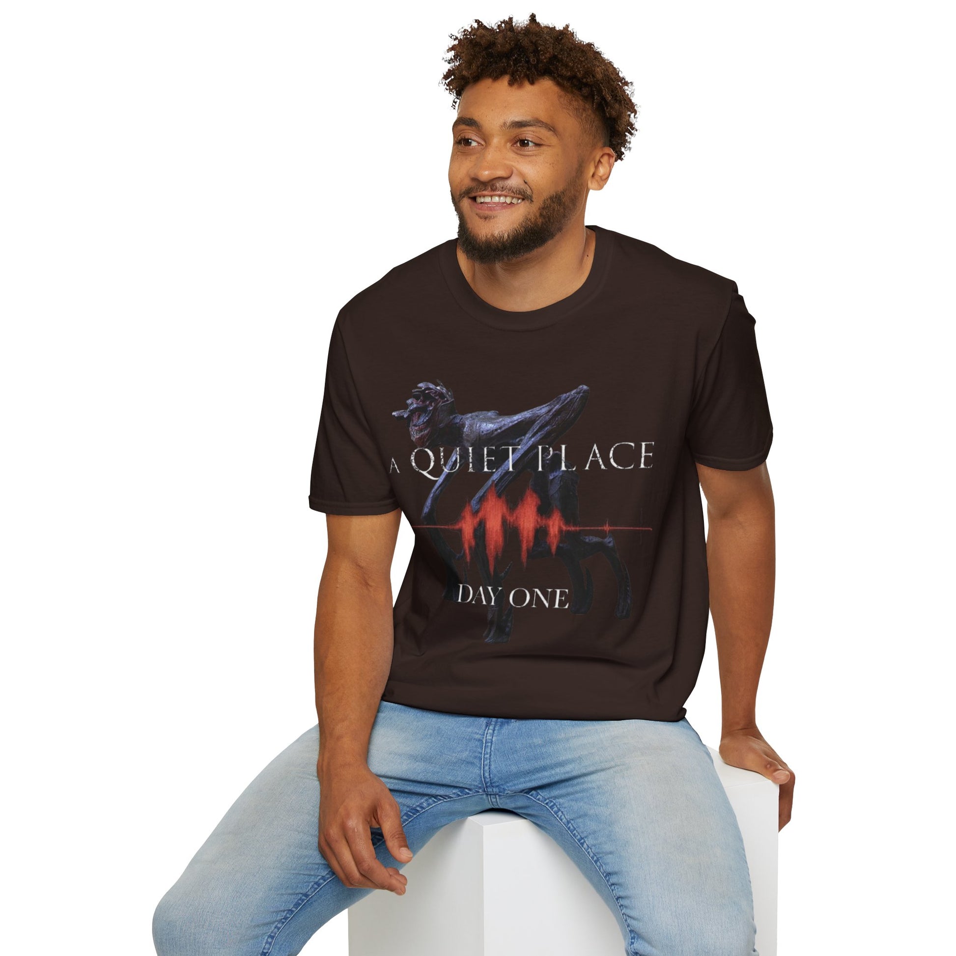 A Quiet Place Day one 2024 movie Unisex Softstyle T-Shirt