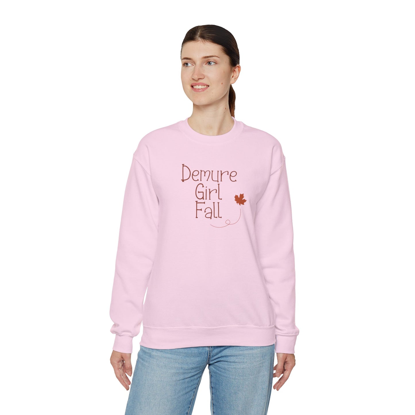 Demure Girl Fall Unisex Crewneck Sweatshirt