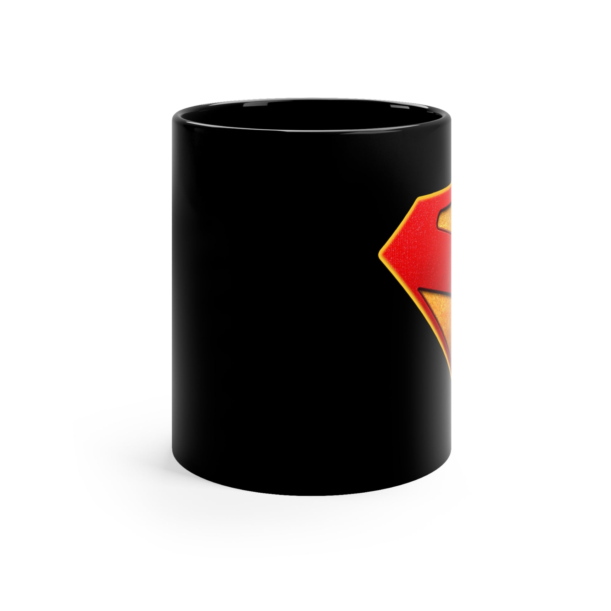 Superman Legacy Inspired (New Logo and Movie 2025) Black Coffee Mug, 11oz