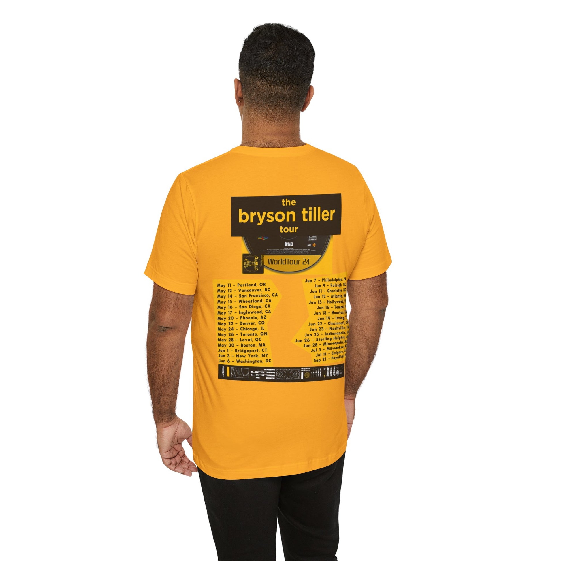 Bryson Tiller 2024 Tour (Double Sided With Dates) Unisex Shirt