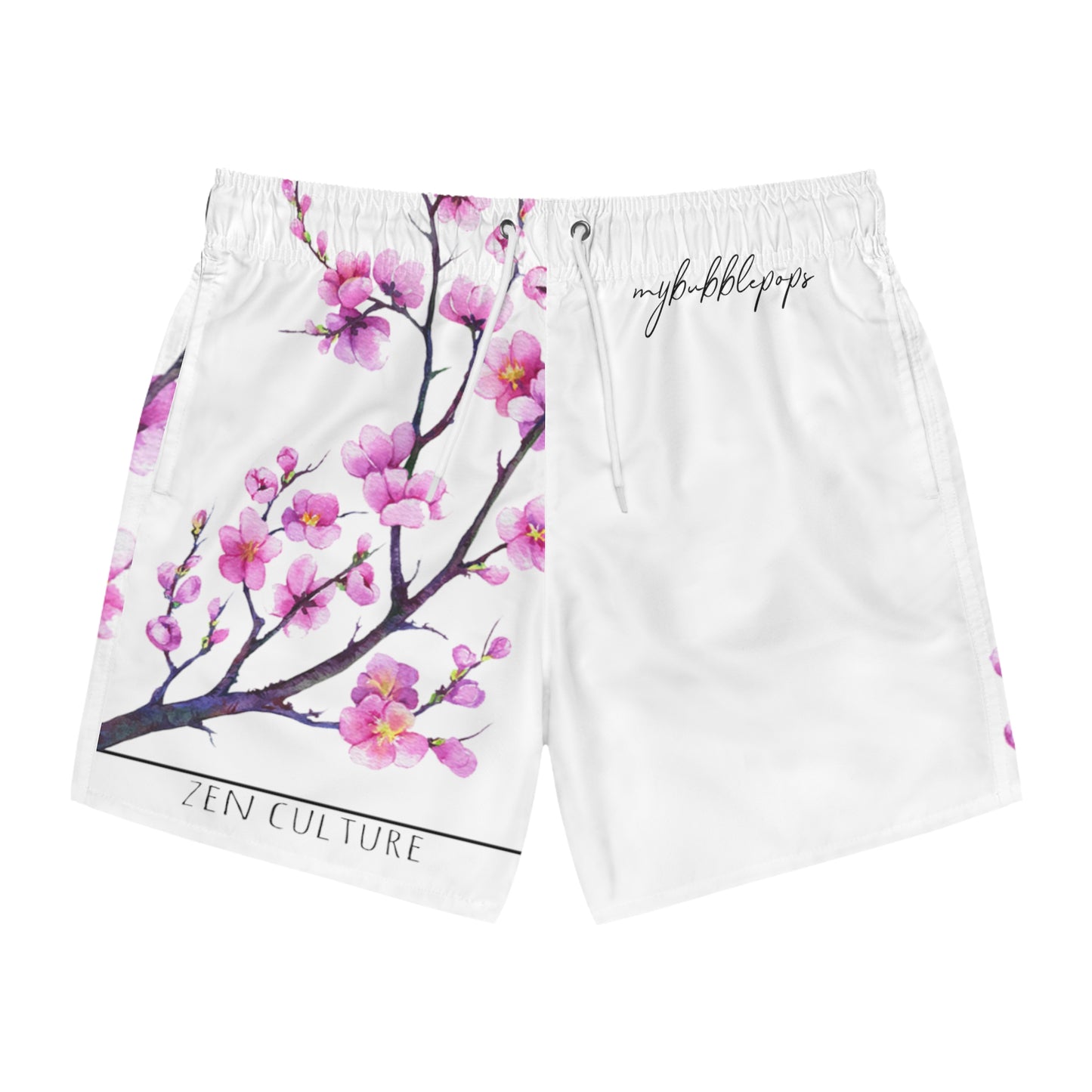 Zen Culture Cherry Blossom Swim Shorts Trunks