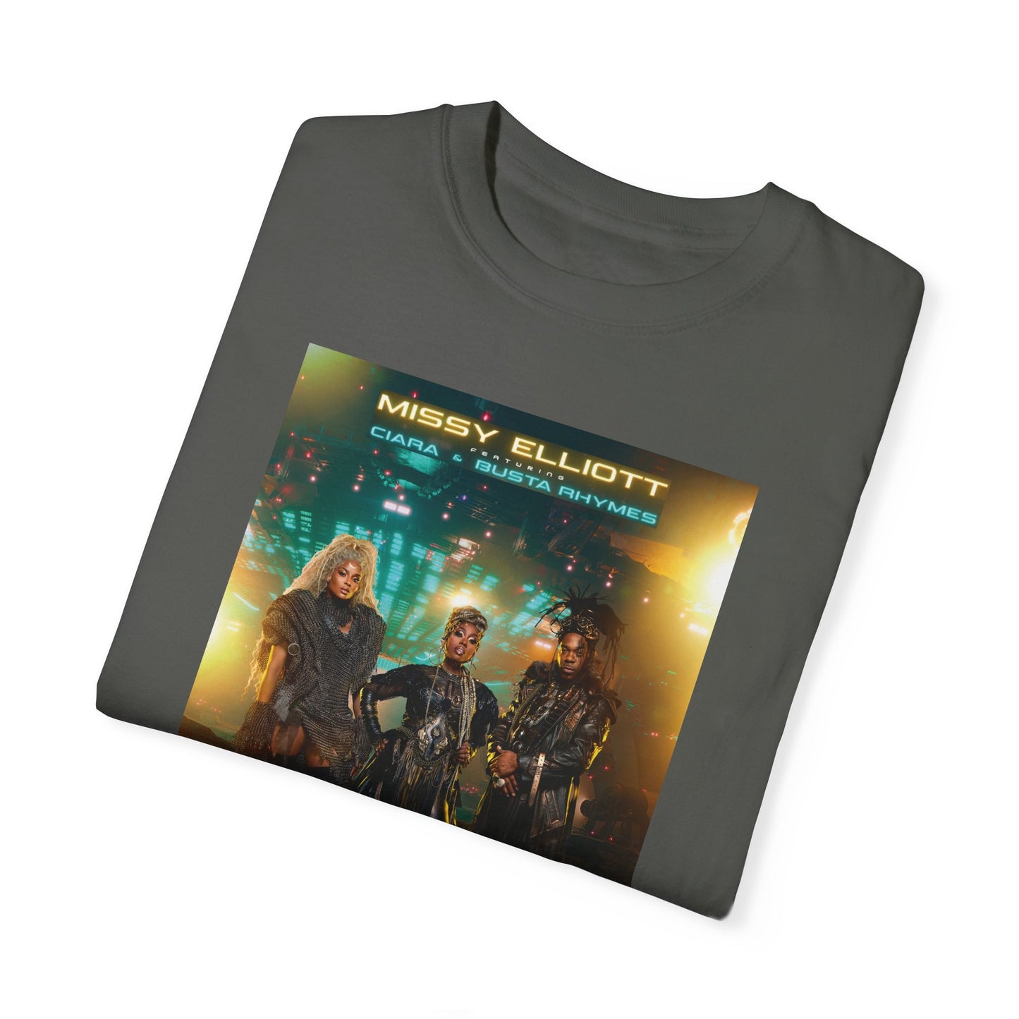 Missy Elliott Ciara Busta Rhymes Out of this world tour Unisex Garment-Dyed tee