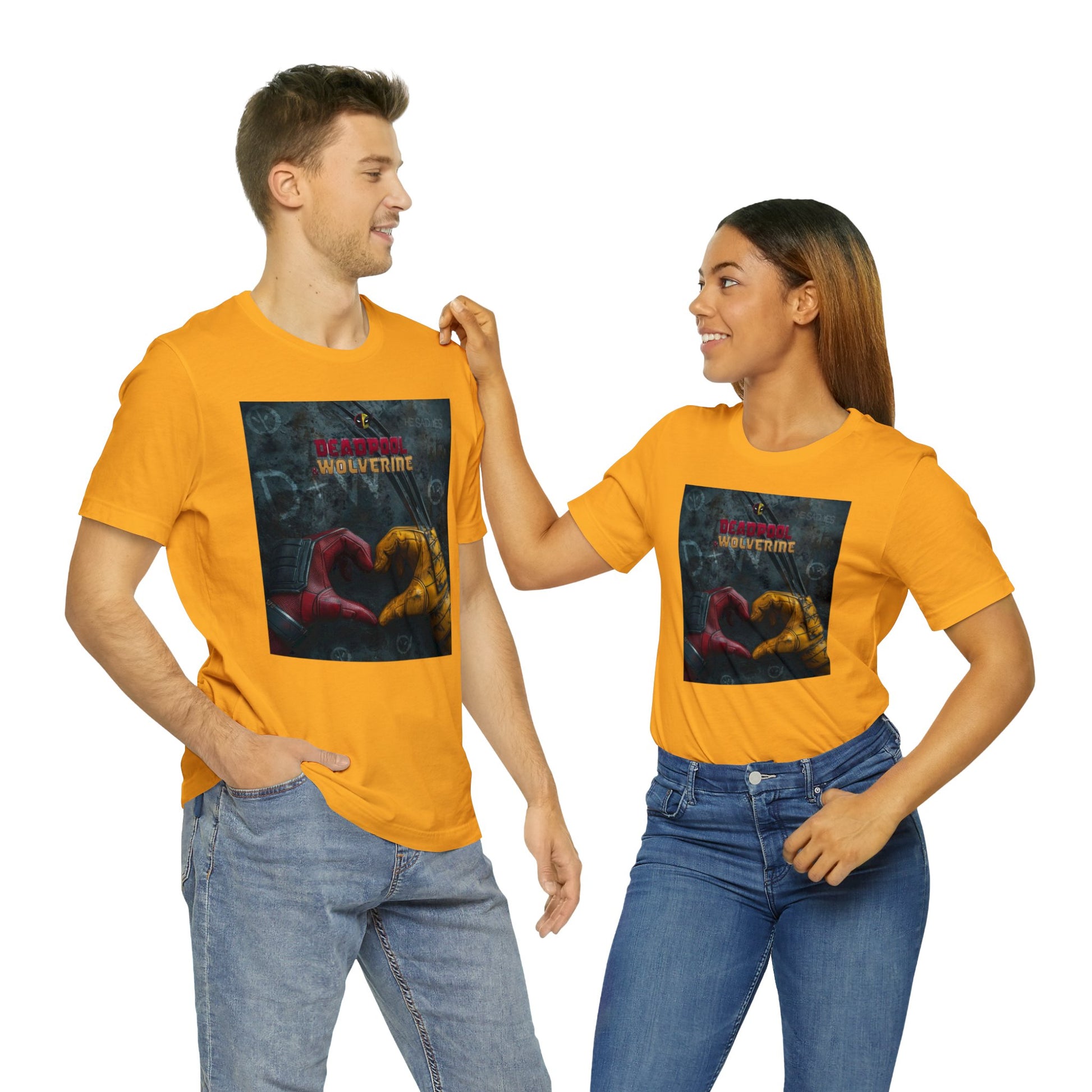 Deadpool & Wolverine hearts love humor movie Unisex shirt