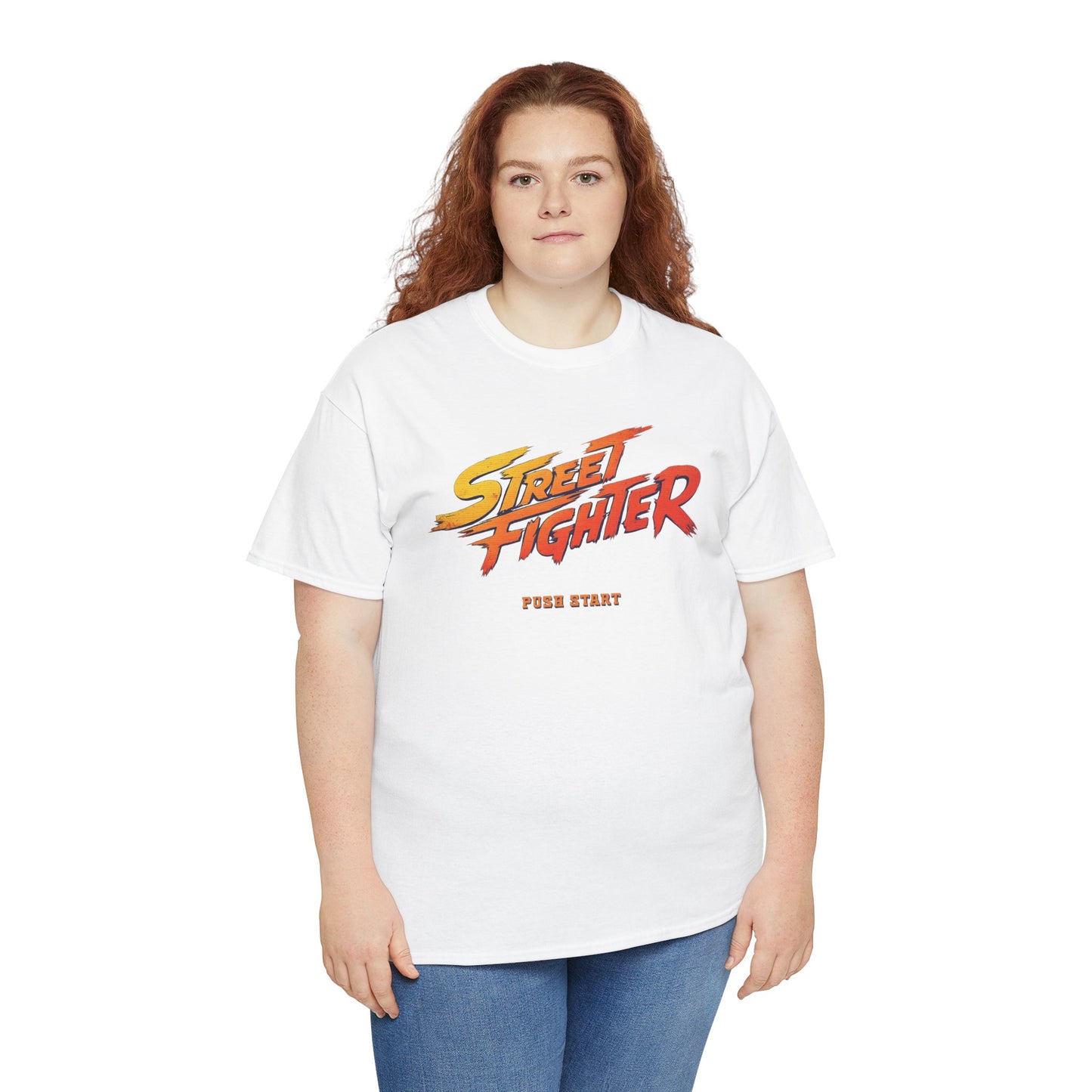 Retro 'Street Fighter' PUSH START Graphic Tee Unisex