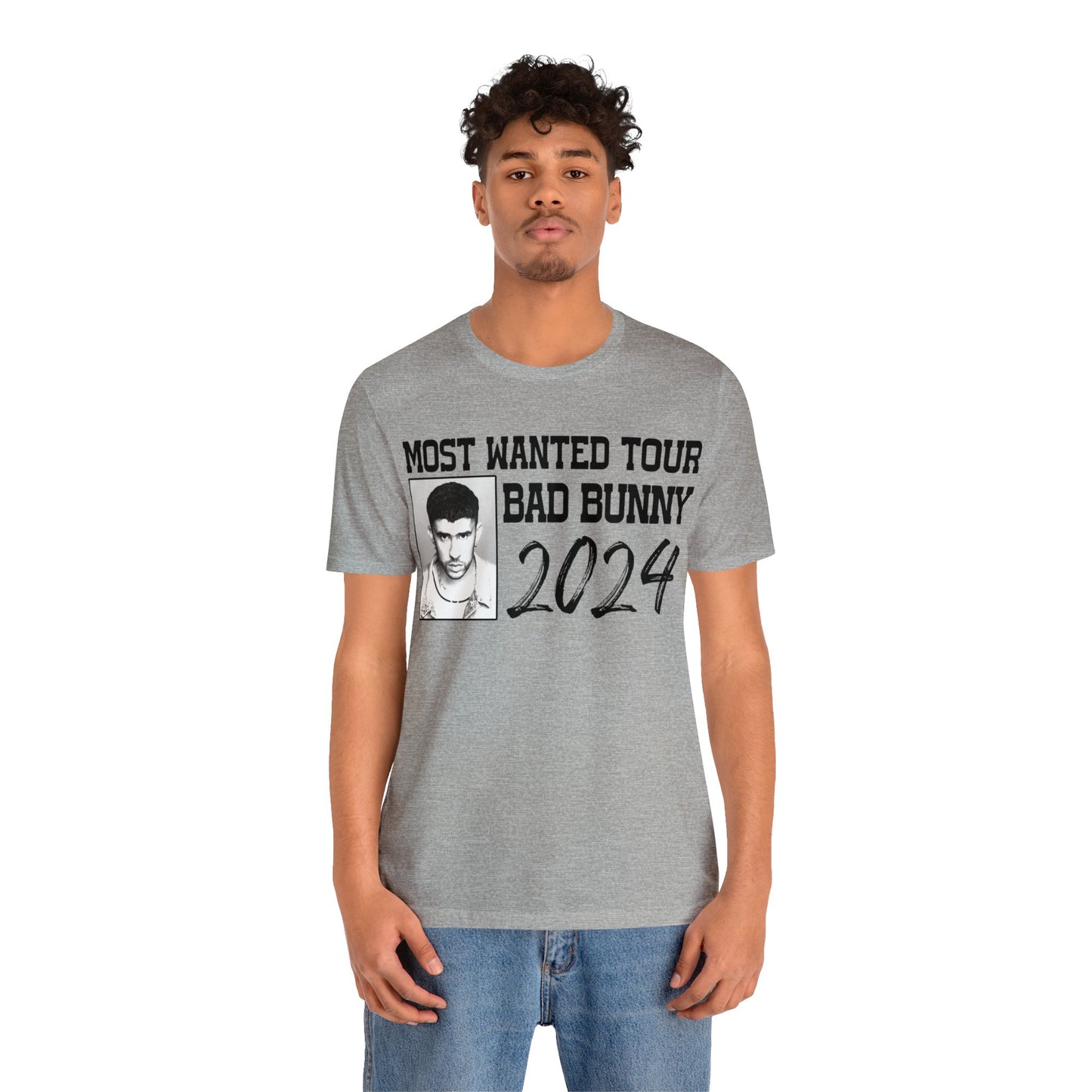 Most Wanted Tour Dates 2024 (Bad Bunny) Unisex Jersey Tee