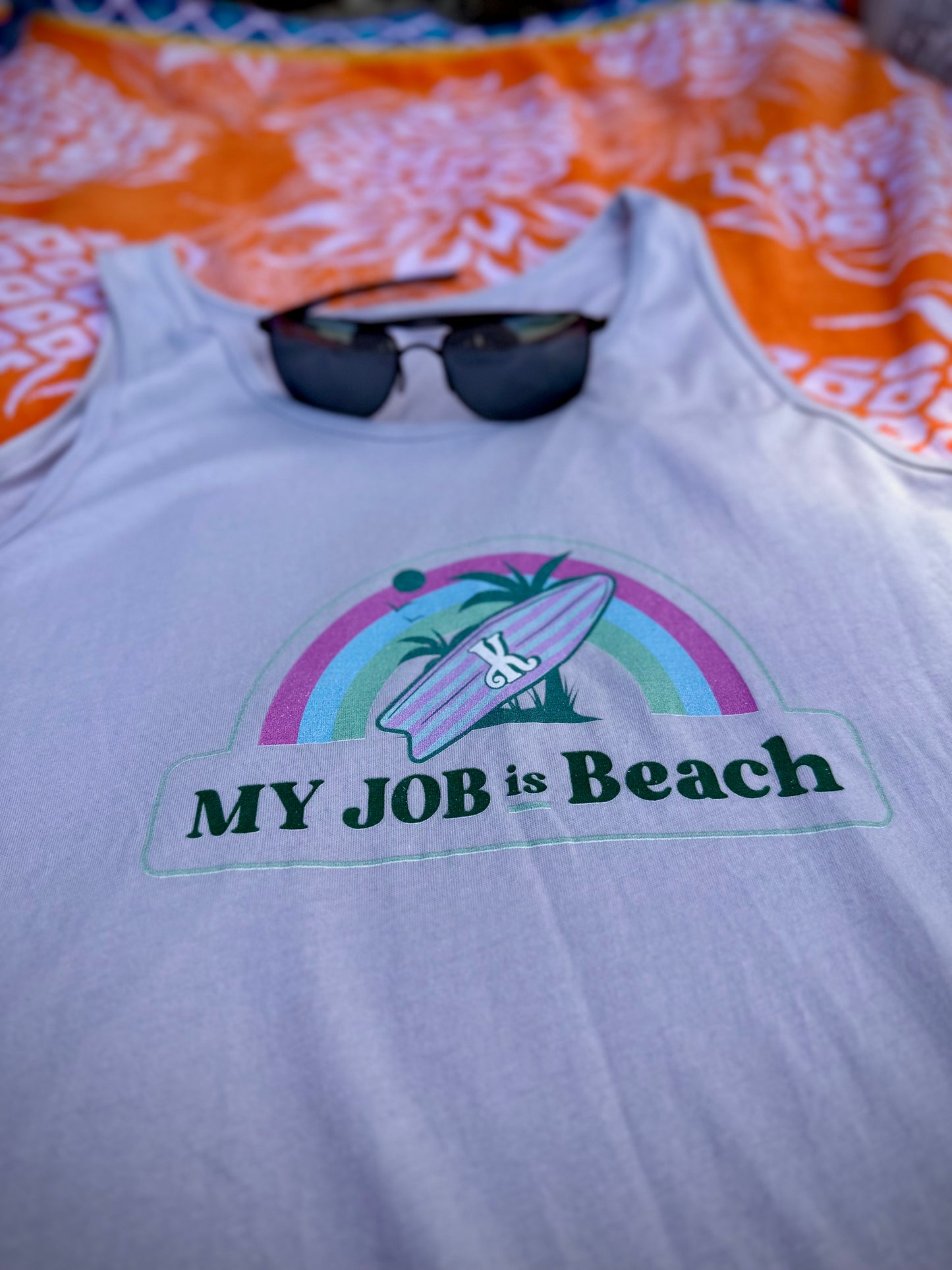 My job is beach Unisex Jersey Tanktop