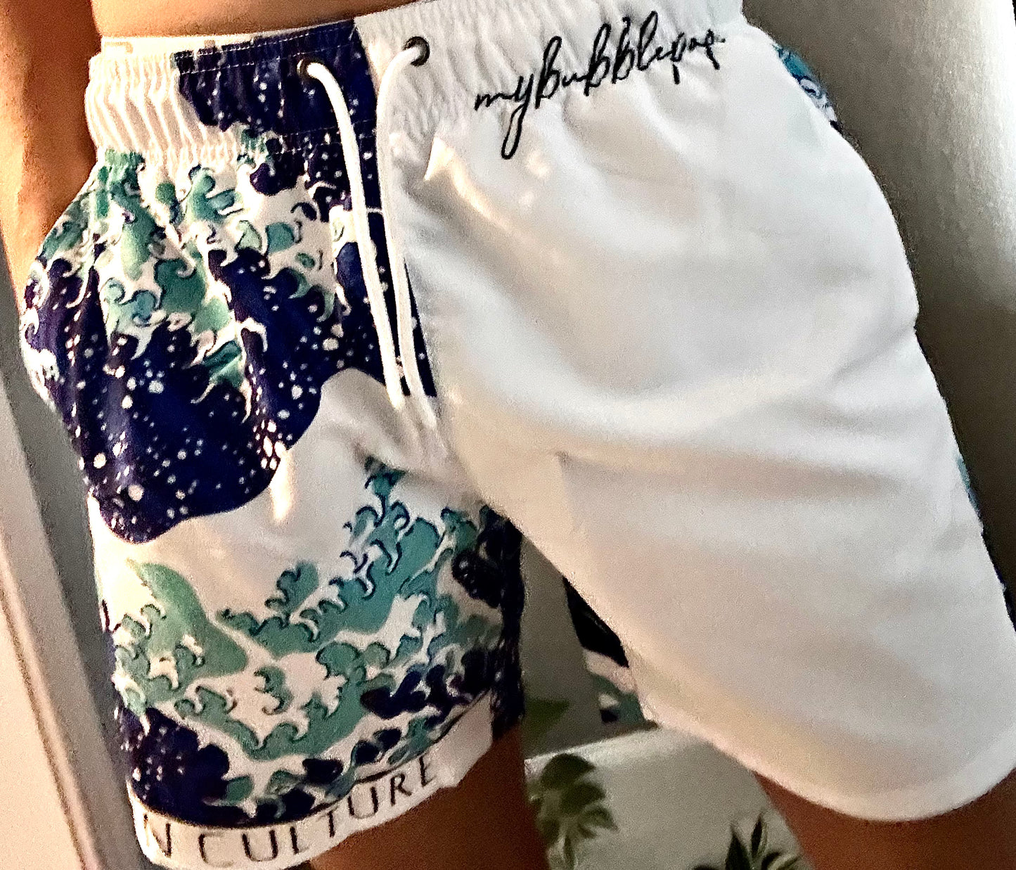 Zen Culture Waves Swim Shorts Trunks