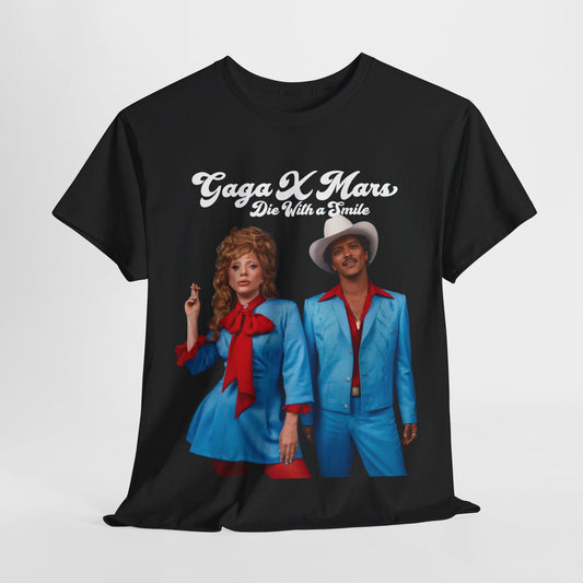 Lady Gaga X Bruno Mars (Die With a Smile) 2024 New Song Unisex Shirt