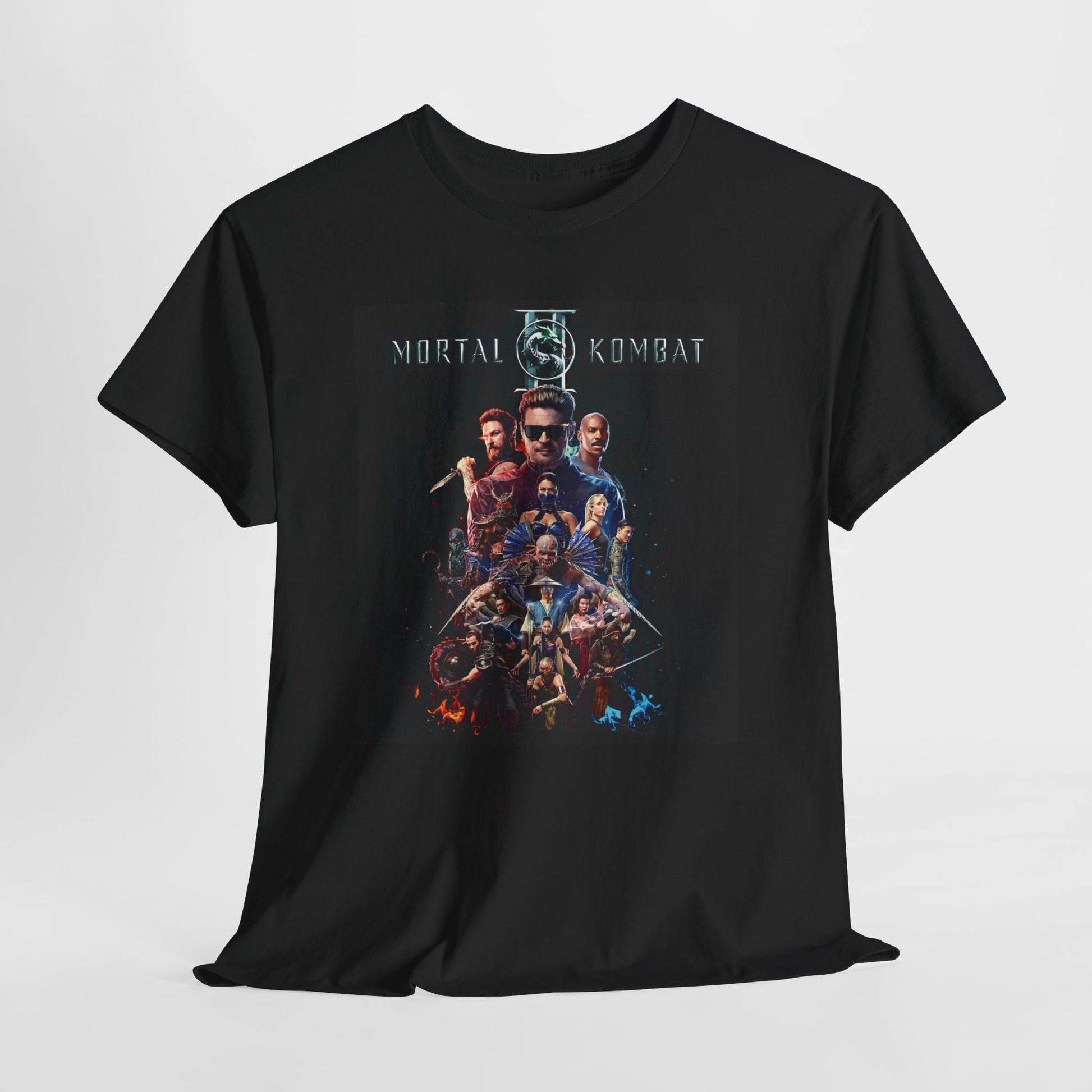 Mortal Kombat Movie Poster Graphic Tee — Retro Fighter Collage Unisex T-Shirt