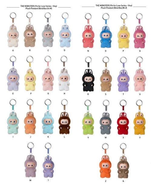 The Monsters: Pin For Love labubu plush -Confirmed Box! (A-Z)