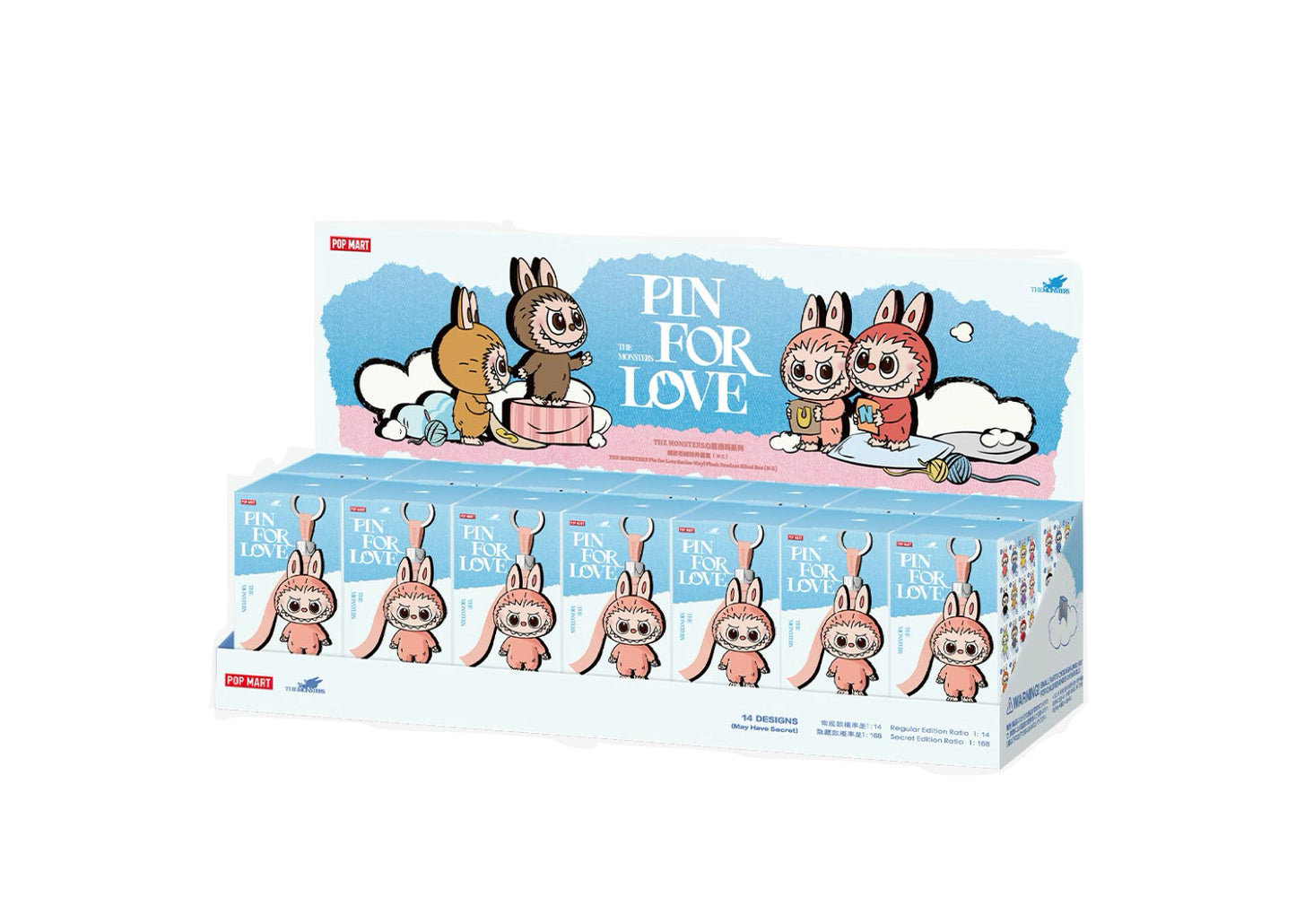THE MONSTERS Pin for Love Series-Vinyl Plush Pendant Blind Box (Set)