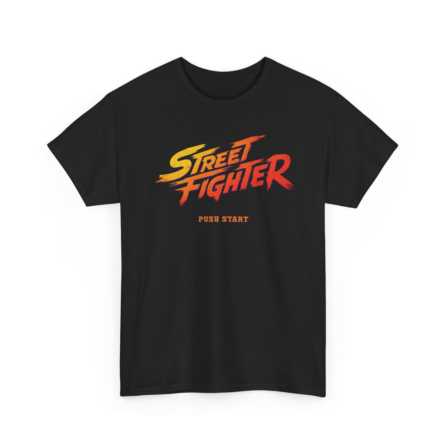 Retro 'Street Fighter' PUSH START Graphic Tee Unisex vintage 2026 new movie game 