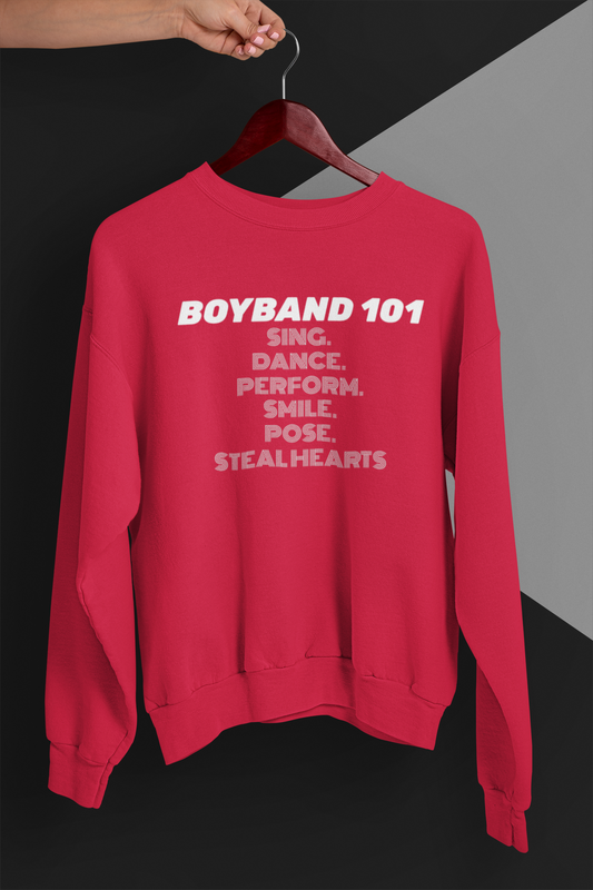 Boyband 101 sing dance perform smile pose steal hearts Unisex Crewneck Sweatshirt