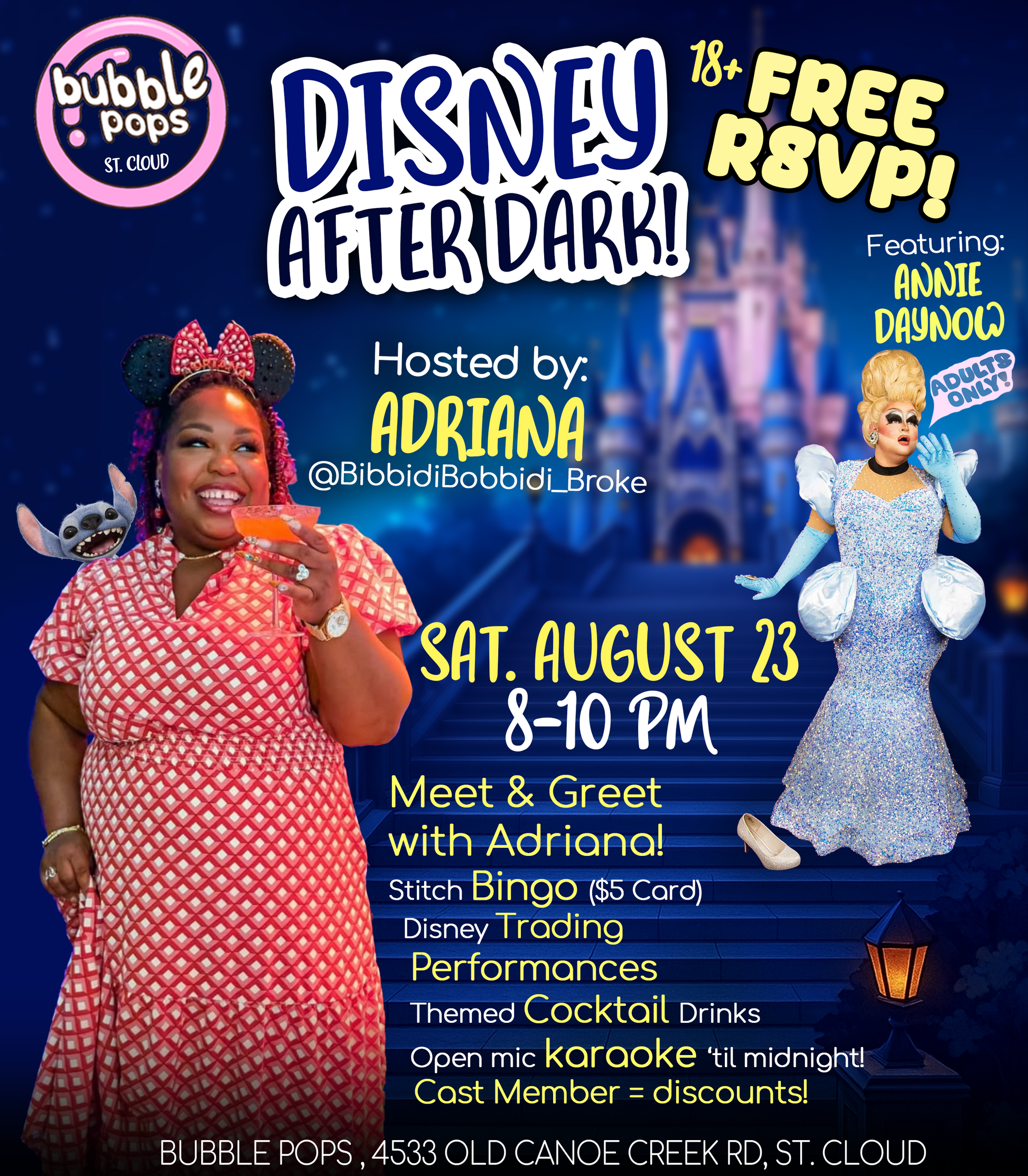 disney after dark orlando st cloud bibbidibobbidi_broke annie daynow free meet and greet labubu pop mart stitch