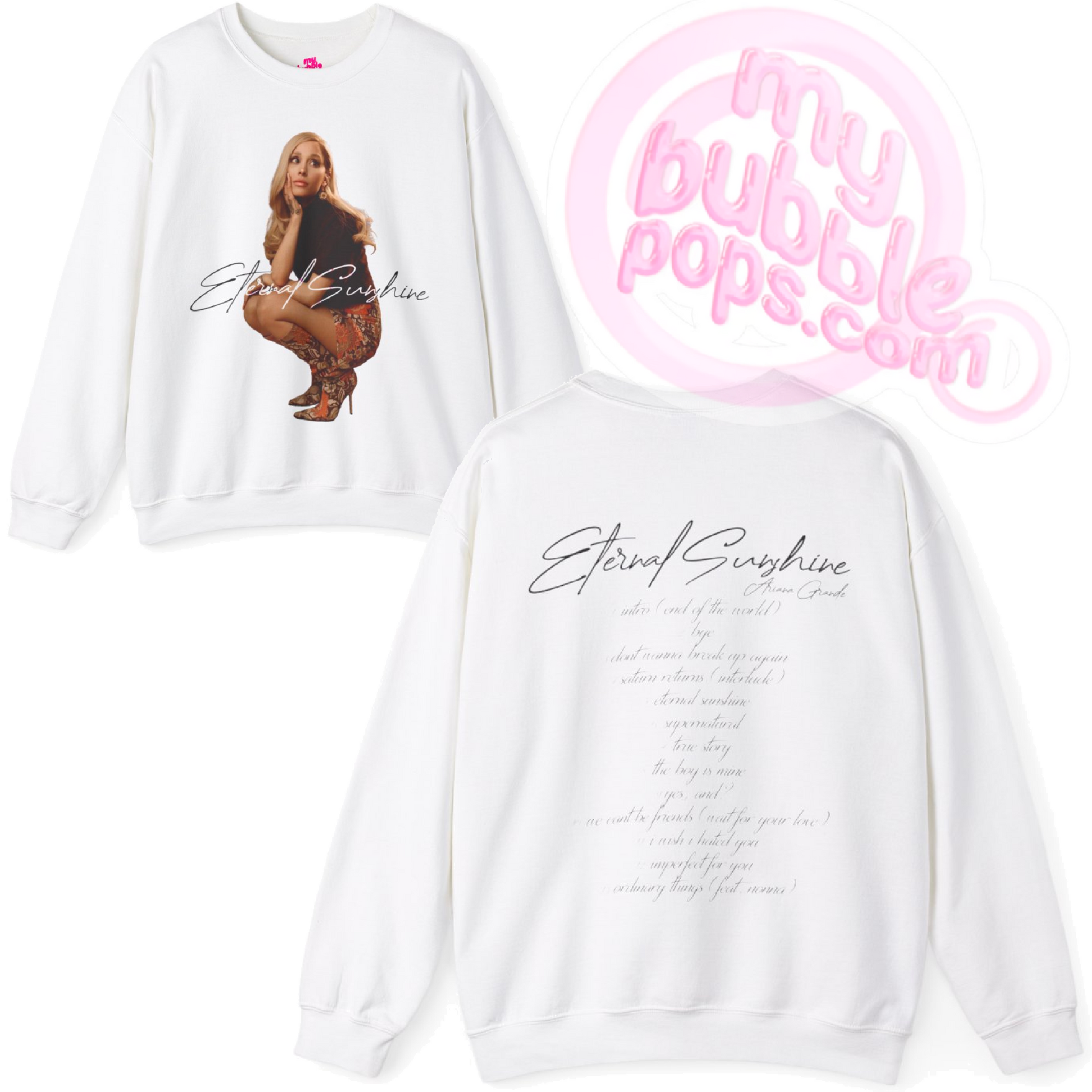 Eternal Sunshine Tracklist (Ariana Grande 2024) Unisex Sweatshirt