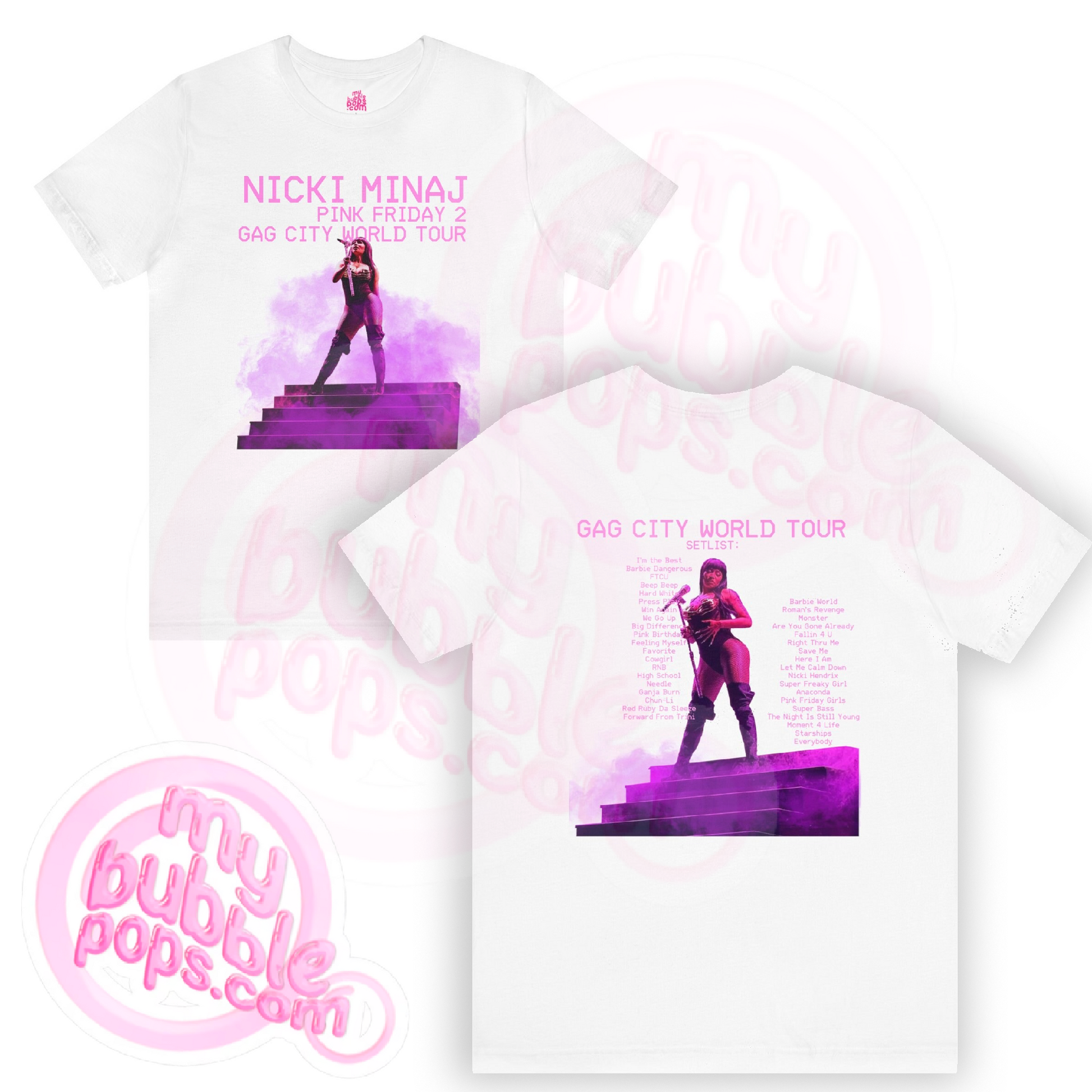 GAG City 2024 World Tour Setlist (Nicki Minaj Pink Friday 2) Shirt